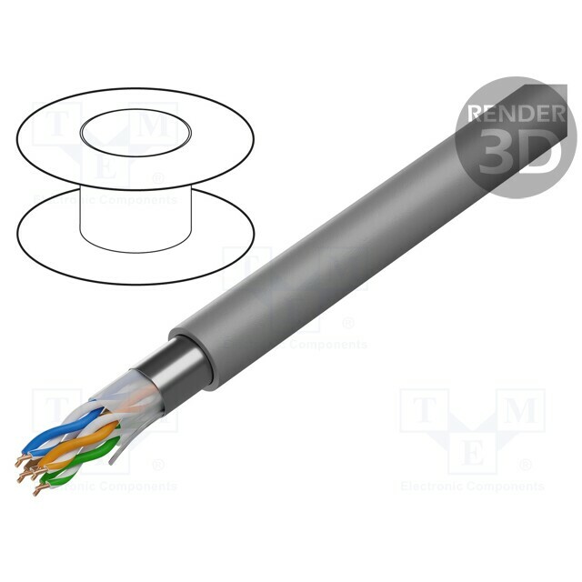 BELDEN Wire; F/UTP; Cat 5e; 4x2x24AWG