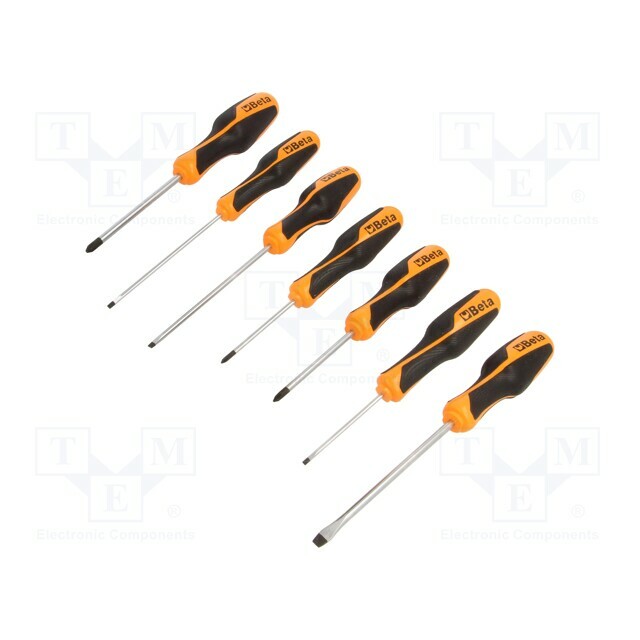 Screwdriver: universal-set; Phillips,slot; BETAGRIP; 7pcs