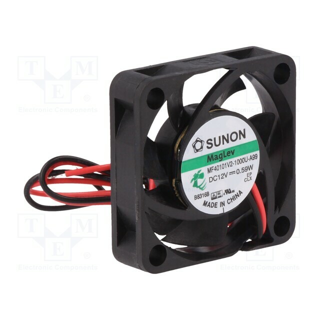 SUNON Fan: DC; 40x40x10mm; axial; 12VDC