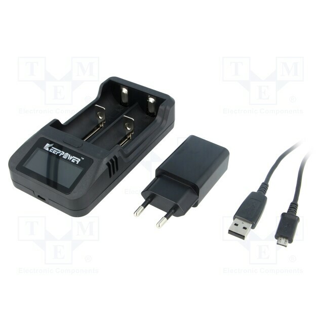 Charger: for rechargeable batteries; Li-Ion; 1A