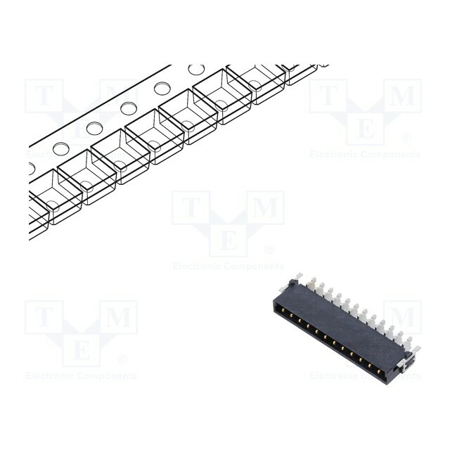 HARTING Connector: PCB to PCB; socket