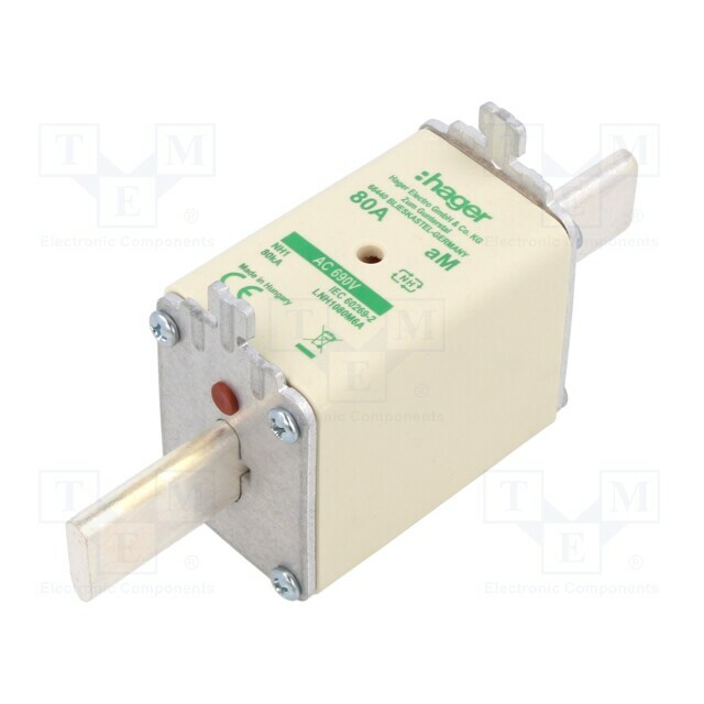 HAGER Fuse: fuse; NH1; industrial; 80A
