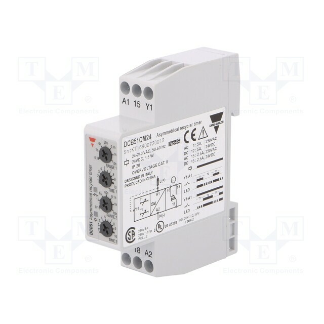 CARLO GAVAZZI Timer; 0,1s÷100h; SPDT