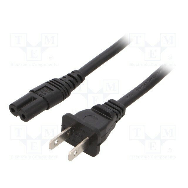 SCHURTER Cable; NISPT-2; 2x18AWG; IEC C7