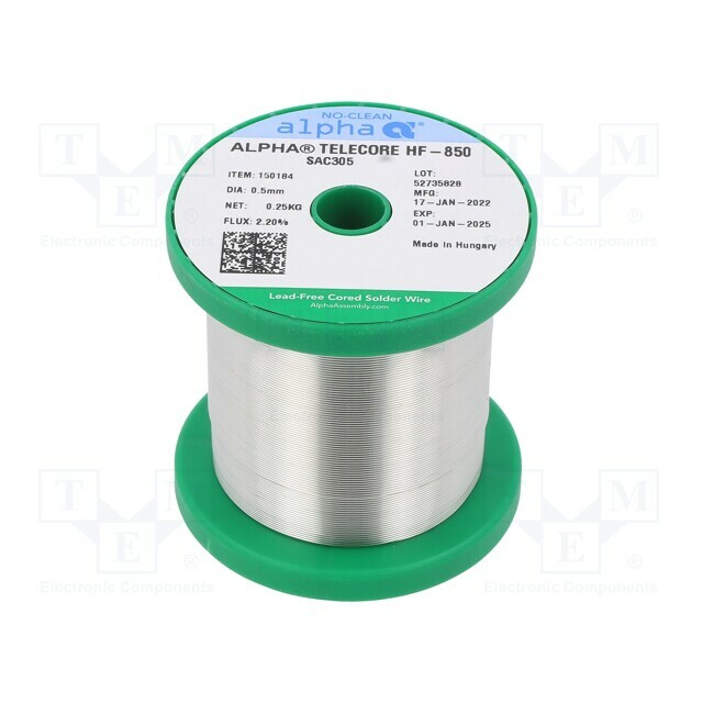 ALPHA Tin; lead free; Sn96,5Ag3Cu0