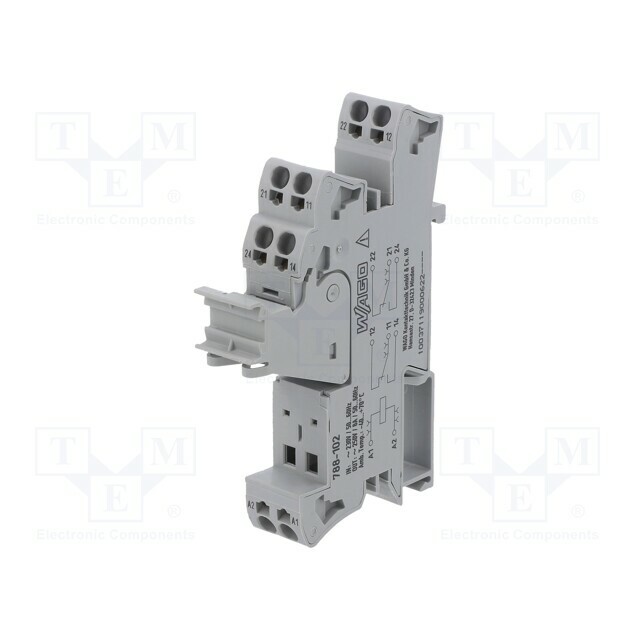 WAGO Socket; 8A; 300VAC; for DIN
