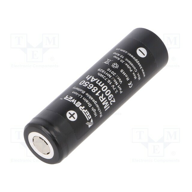 KEEPPOWER Re-battery: Li-Ion; 18650,MR18650; 2800mAh