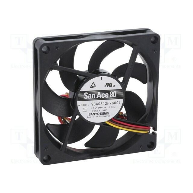 SANYO DENKI Fan: DC; 80x80x15mm; axial