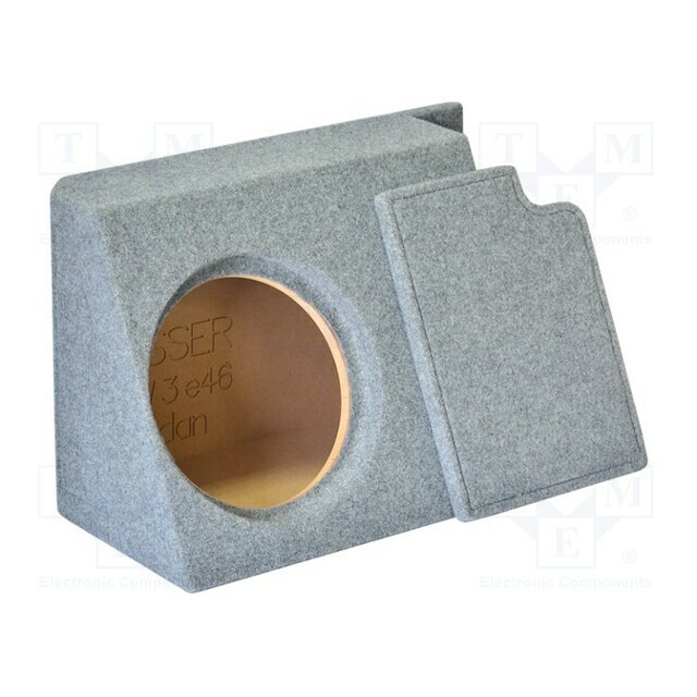 BASSER Car loudspeaker enclosure; MDF; grey
