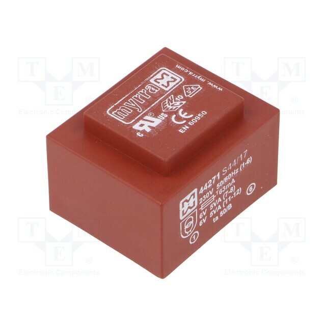 Transformer: encapsulated; 10VA; 230VAC; 6V; 6V