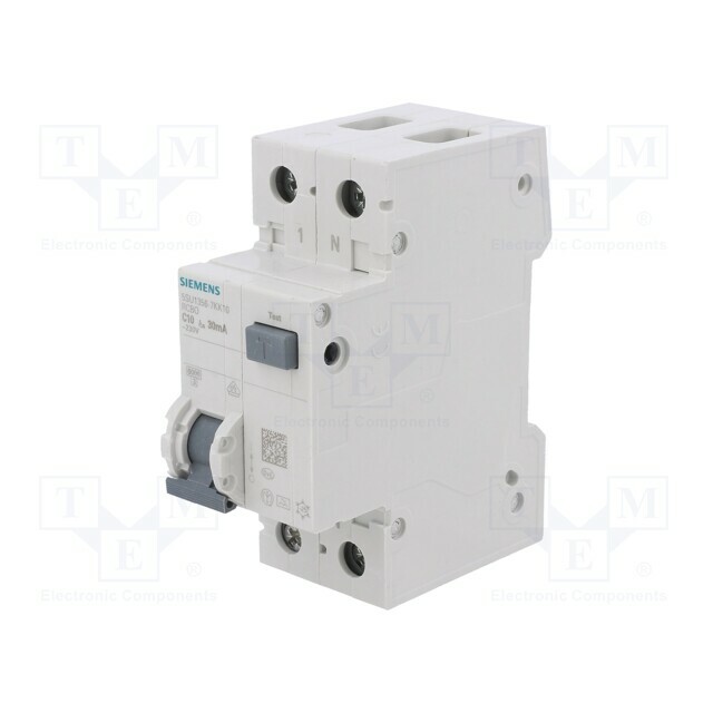 SIEMENS RCBO breaker; Inom: 10A; Ires:
