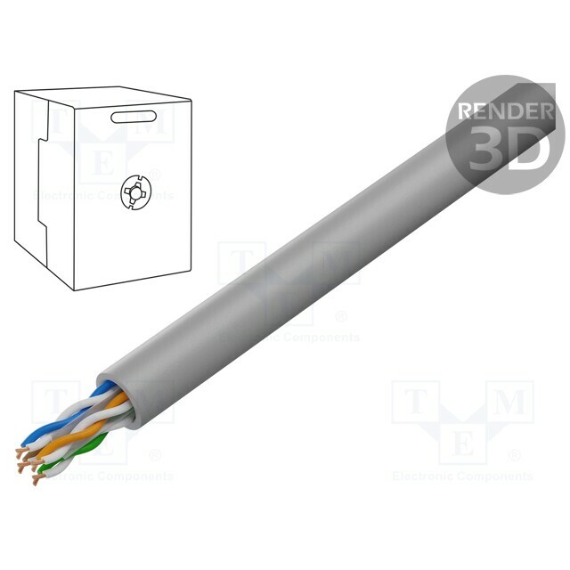 DIGITUS Wire; U/UTP; Cat 6; 4x2x26AWG