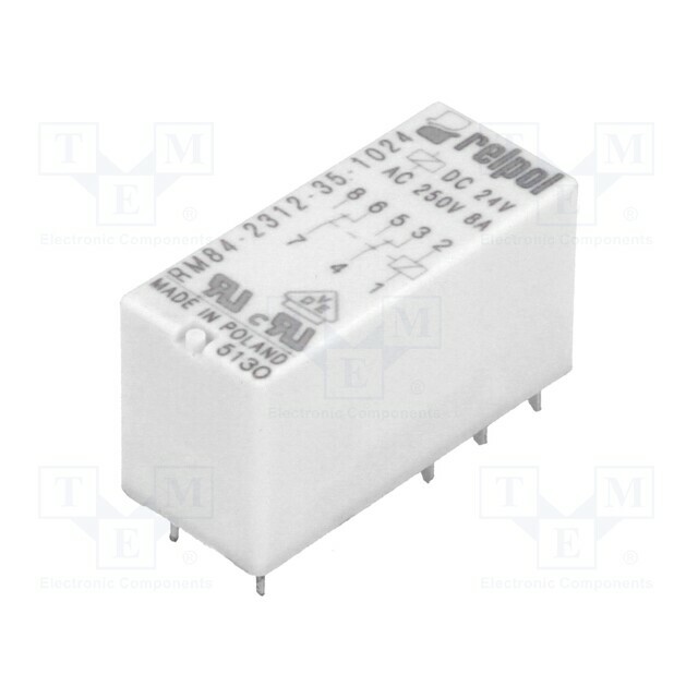 RELPOL Relay: electromagnetic; Ucoil: 24VDC; DPDT
