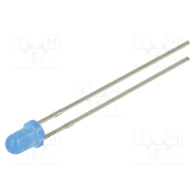 OPTOSUPPLY LED; blue; 3mm; 500÷750mcd; 30°