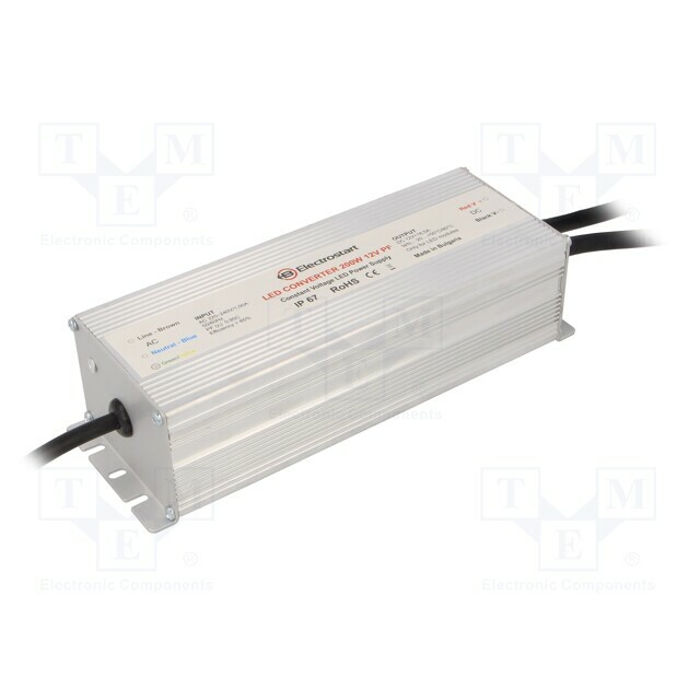 ELECTROSTART Power supply: switching; 200W; 12VDC