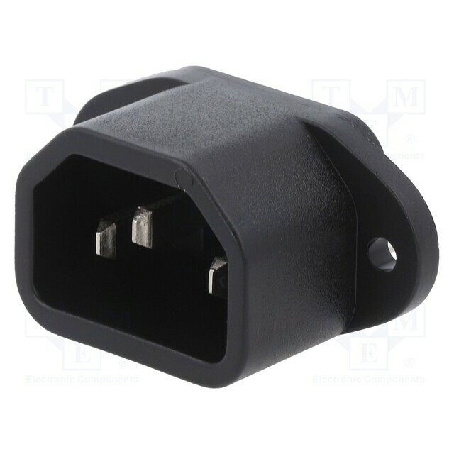 SCHURTER Connector: AC supply; socket; male
