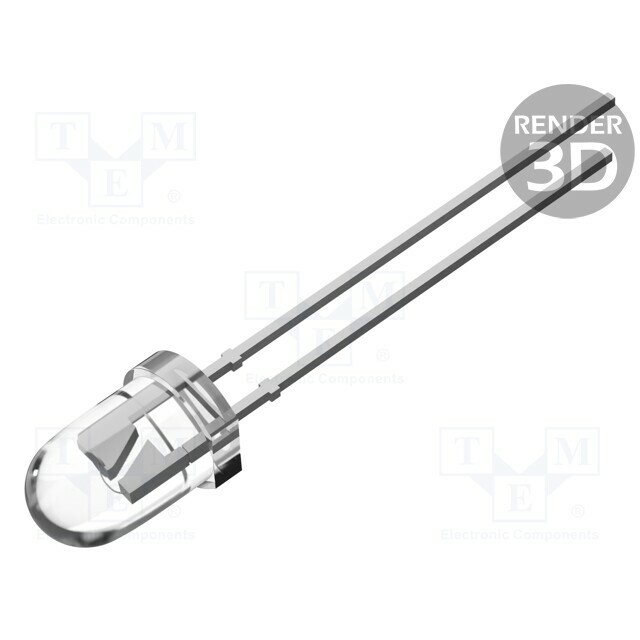 OPTOSUPPLY LED; red; 5mm; blinking; 5800÷6500mcd