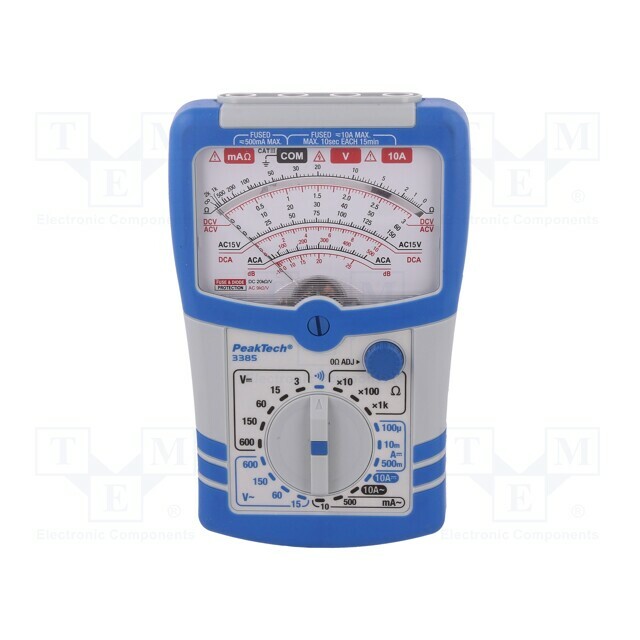 Analogue multimeter; analogue; VDC: 2.5V