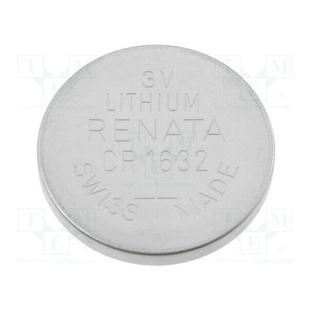 RENATA Battery: lithium; coin; CR1632; 3V