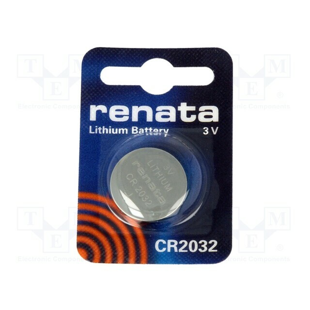 RENATA Battery: lithium; coin; CR2032; 3V