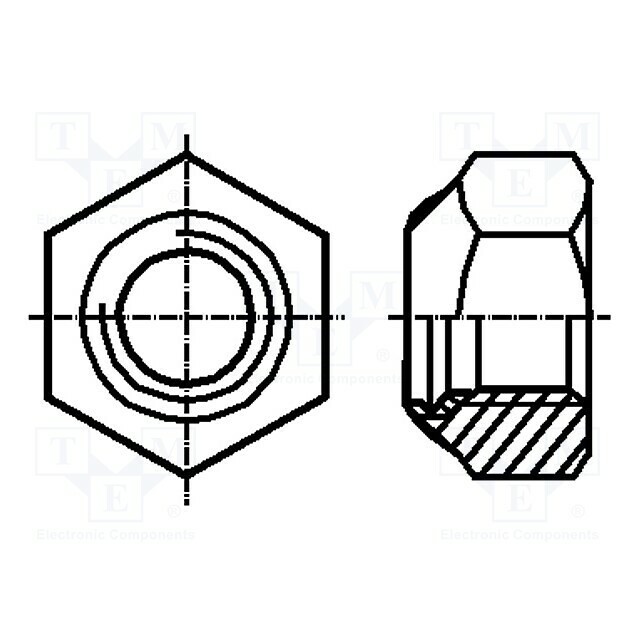 BOSSARD Nut; with protection; hexagonal; M2