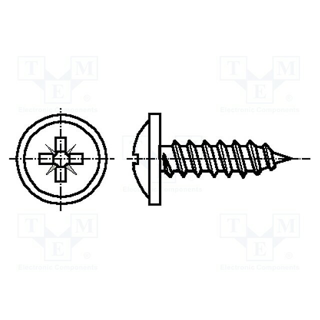 BOSSARD Screw; with flange; 4.8x13
