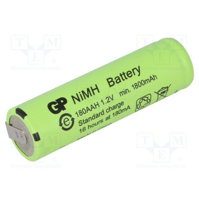 Re-battery: Ni-MH; AA; 1800mAh; 1.2V