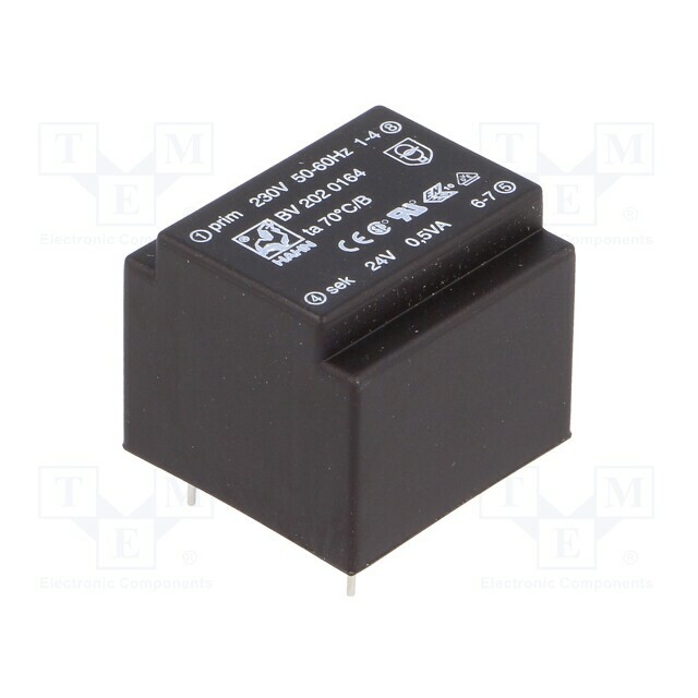 HAHN Transformer: encapsulated; 0.5VA; 230VAC