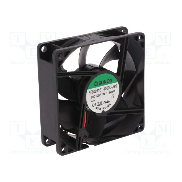 SUNON Fan: DC; 80x80x25mm; axial; 12VDC