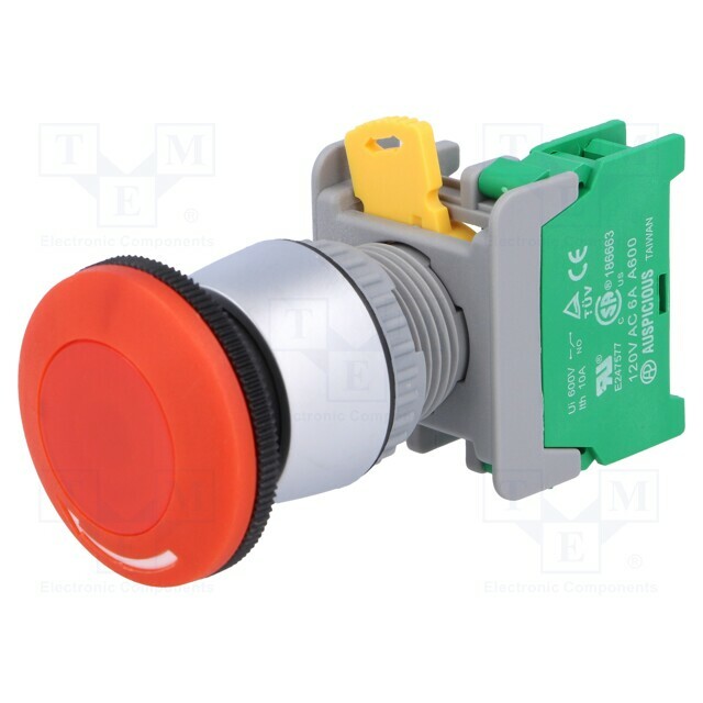 AUSPICIOUS Switch: emergency stop; 22mm; NO