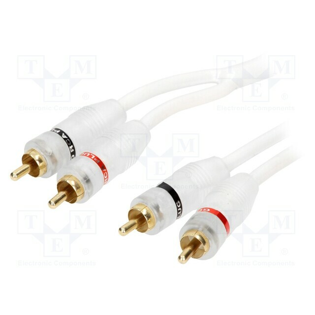 4CARMEDIA Cable; RCA plug x2,both