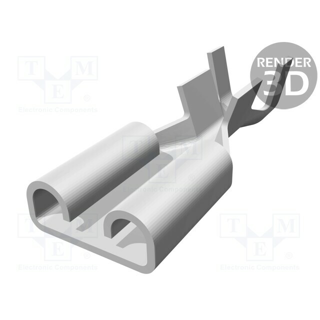 TE CONNECTIVITY Terminal: flat; 6.3mm