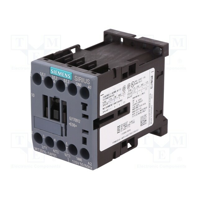 SIEMENS Contactor: 3-pole; NO x3; Auxiliary