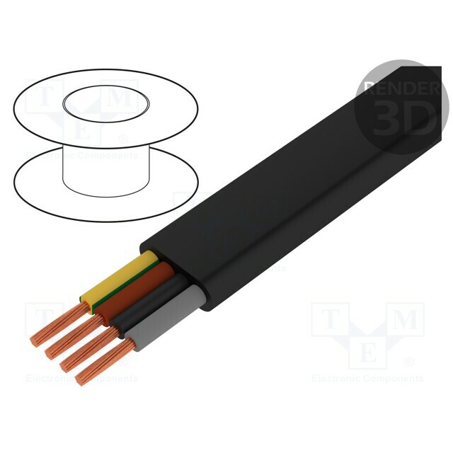 Wire; H07VVH6-F; 4G6mm2; unshielded; 450V,750V