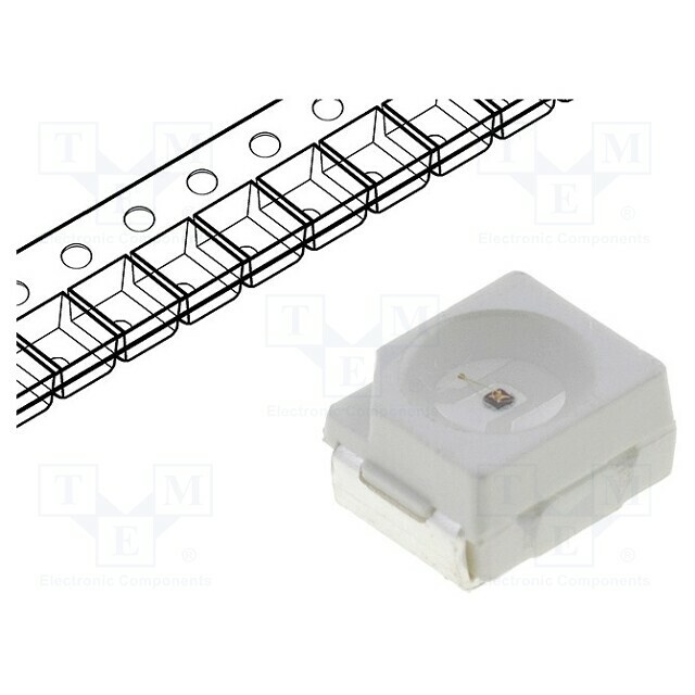 OPTOFLASH LED; red; SMD; PLCC2; 240÷350mcd