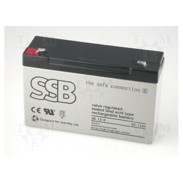 SSB Re-battery: acid-lead; 6V; 12Ah; AGM