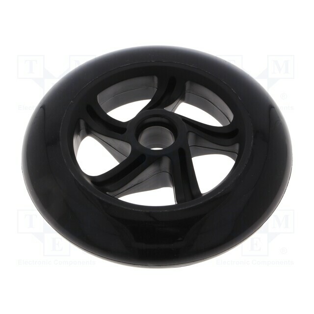Wheel; black; push-in; Ø: 144mm; Plating: