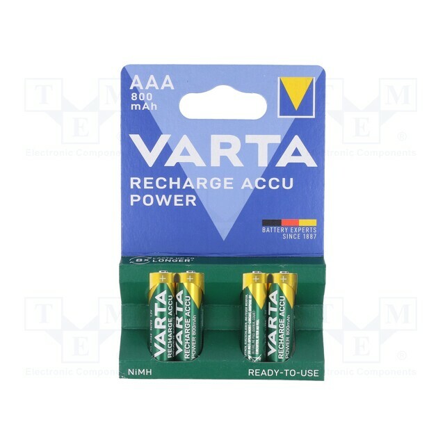 VARTA Re-battery: Ni-MH; AAA,R3; 800mAh