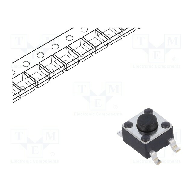 E-SWITCH Microswitch TACT; SPST-NO; Pos: 2
