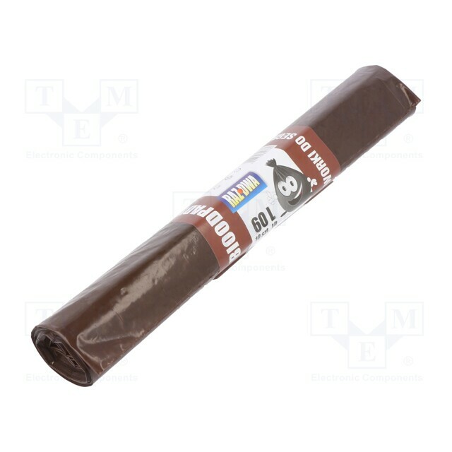 PLAST Trash bags; polyetylene LD; brown