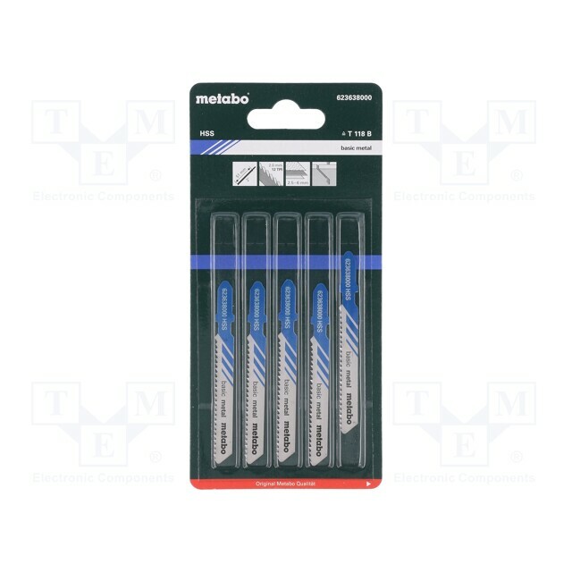 METABO Hacksaw blade-set; metal,jigsaw; 51mm