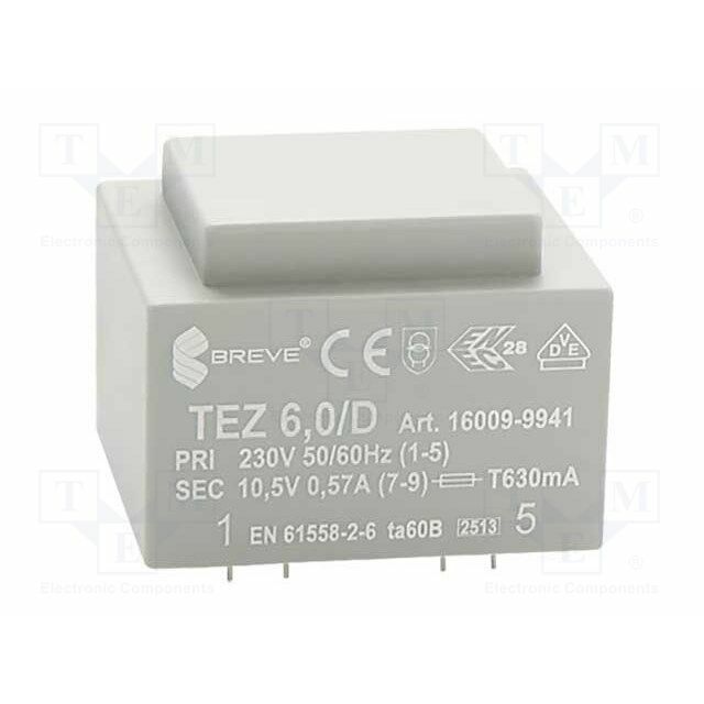 BREVE TUFVASSONS Transformer: encapsulated; 6VA; 230VAC