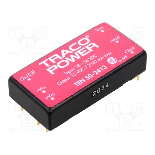 TRACO POWER Converter: DC/DC; 50W; Uin: