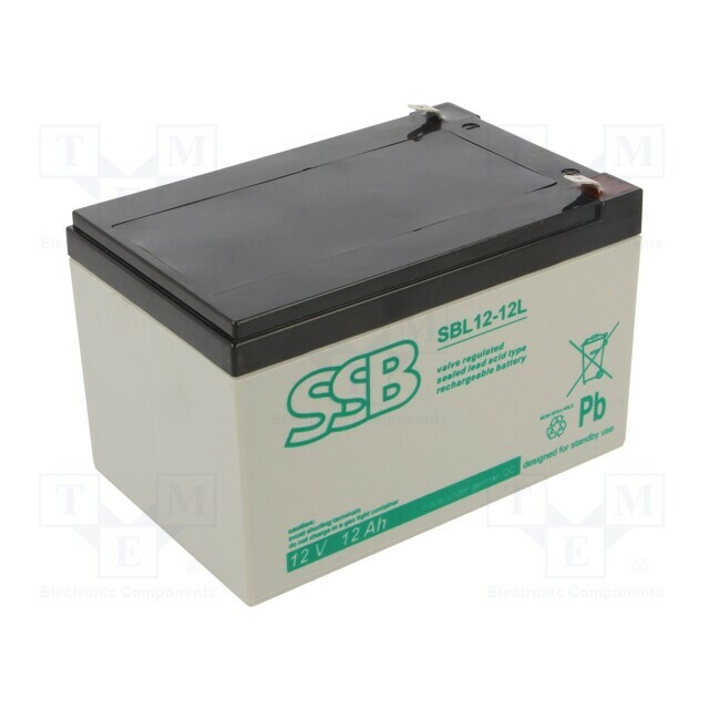 SSB Re-battery: acid-lead; 12V; 12Ah; AGM