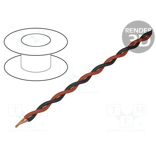 TASKER Wire: assembly; 2x0.25mm2; stranded
