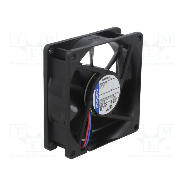 EBM-PAPST Fan: DC; 80x80x25mm; axial; 12VDC