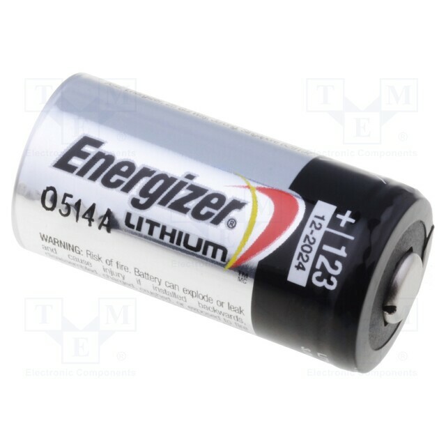ENERGIZER Battery: lithium; CR123A,R123; 3V
