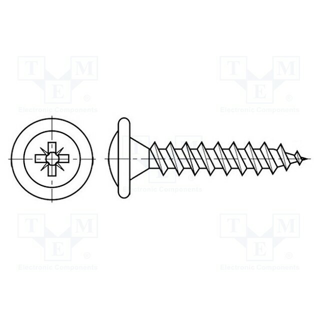 BOSSARD Screw; for wood,for chipboard