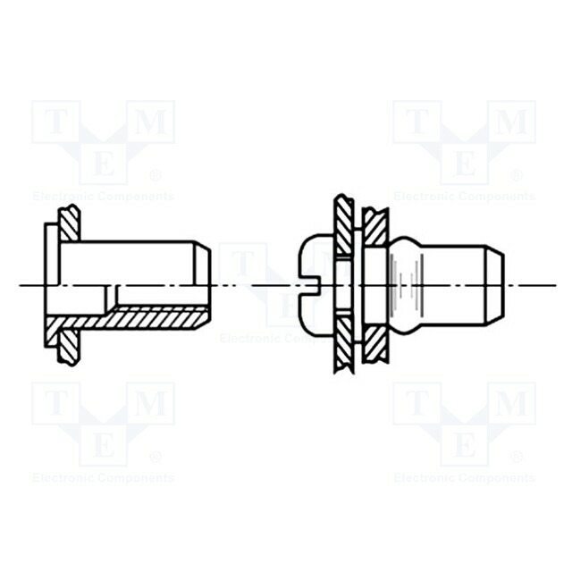 BOSSARD Rivet nut; M5; steel; Plating: