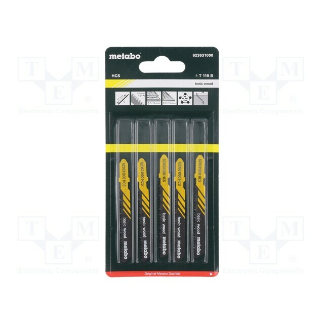 METABO Hacksaw blade-set; tinware,metal,jigsaw